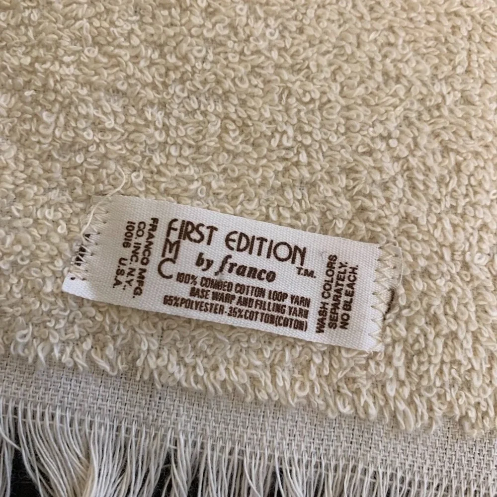 Vtg First Edition‎ by Franco Mushroom Terrycloth Kitchen Hand/Dish Fringed Towel